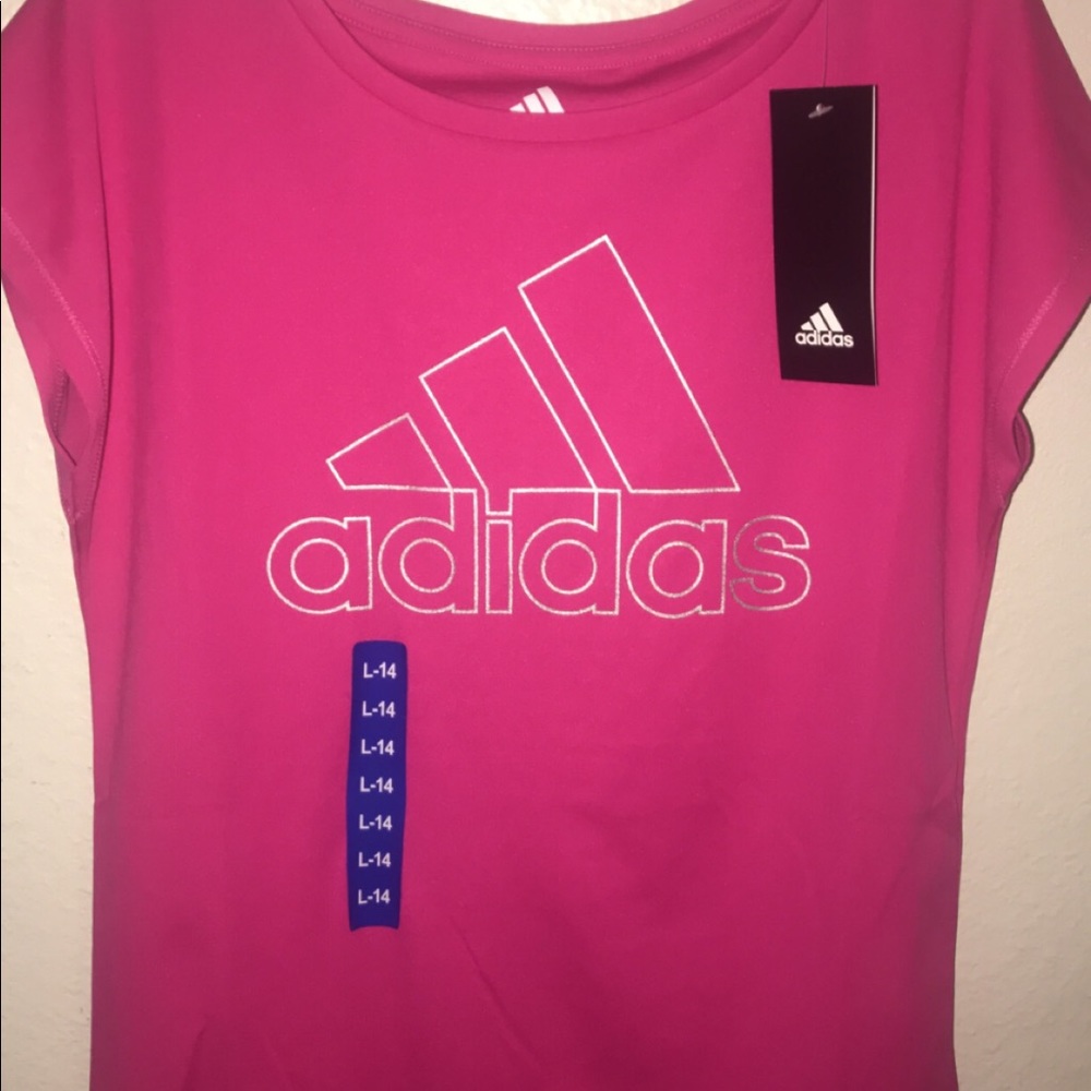 Pink adidas shirt